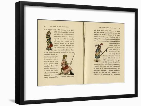 Three Illustrations, the Queen of the Pirate Isle-Kate Greenaway-Framed Art Print