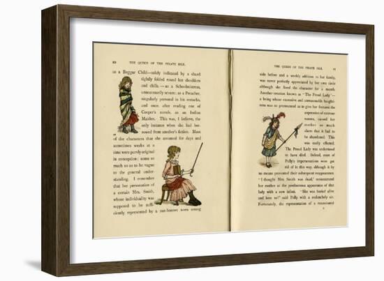 Three Illustrations, the Queen of the Pirate Isle-Kate Greenaway-Framed Art Print
