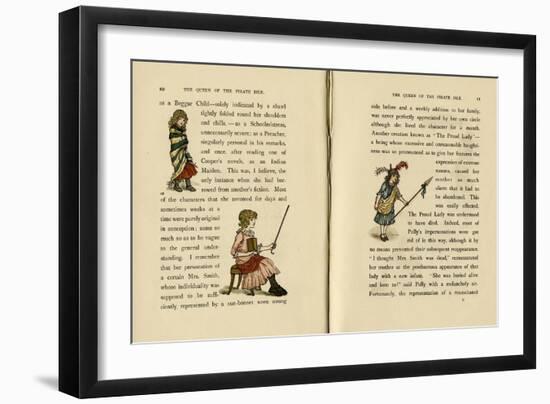 Three Illustrations, the Queen of the Pirate Isle-Kate Greenaway-Framed Art Print