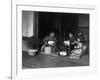 Three Japanese Children Having a Tea Party Photograph - Japan-Lantern Press-Framed Art Print