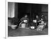 Three Japanese Children Having a Tea Party Photograph - Japan-Lantern Press-Framed Art Print