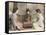 Three Japanese Geisha Girls Playing Go-null-Framed Stretched Canvas