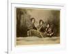 Three Japanese Women in a Rowing Boat-null-Framed Photographic Print