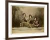 Three Japanese Women in a Rowing Boat-null-Framed Photographic Print