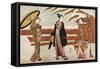 Three Japanese Women In-Suzuki Harunobu-Framed Stretched Canvas