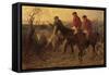 Three Jolly Huntsmen, 1878 (Oil on Canvas)-Randolph Caldecott-Framed Stretched Canvas