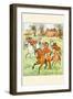 Three Jovial Horsemen Tooting their Hunting Horns-Randolph Caldecott-Framed Art Print