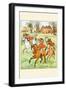 Three Jovial Horsemen Tooting their Hunting Horns-Randolph Caldecott-Framed Premium Giclee Print