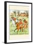 Three Jovial Horsemen Tooting their Hunting Horns-Randolph Caldecott-Framed Art Print