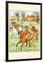 Three Jovial Horsemen Tooting their Hunting Horns-Randolph Caldecott-Framed Art Print