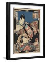 Three Kabuki Actors-Ugatawa Toyokuni III-Framed Giclee Print