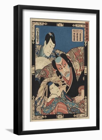 Three Kabuki Actors-Ugatawa Toyokuni III-Framed Giclee Print