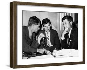 Three Kennedy Brothers at Rackets Hearing-null-Framed Photo