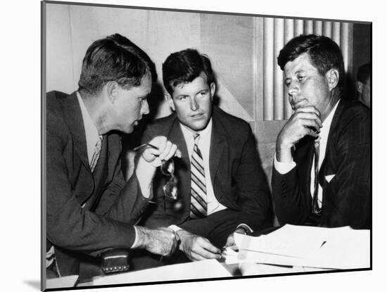 Three Kennedy Brothers at Rackets Hearing-null-Mounted Photo