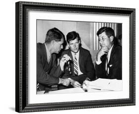 Three Kennedy Brothers at Rackets Hearing-null-Framed Photo