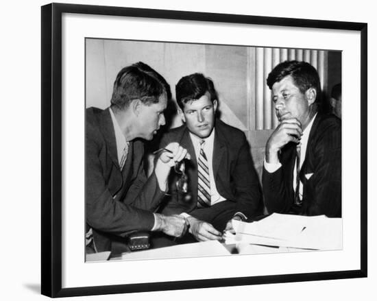 Three Kennedy Brothers at Rackets Hearing-null-Framed Photo