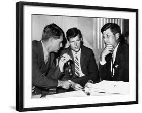 Three Kennedy Brothers at Rackets Hearing-null-Framed Photo