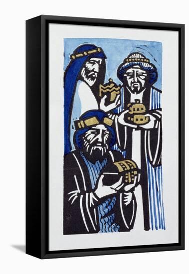 Three Kings, 1998-Karen Cater-Framed Stretched Canvas