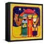 Three Kings and Camel-Linda Benton-Framed Stretched Canvas