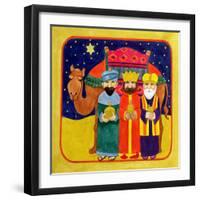 Three Kings and Camel-Linda Benton-Framed Giclee Print