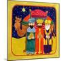 Three Kings and Camel-Linda Benton-Mounted Giclee Print