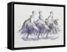 Three Kings Dancing a Jig-Joanna Logan-Framed Stretched Canvas