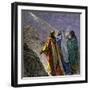 Three Kings Following the Star to Worship the Coming of the Prophet, Jesus-null-Framed Giclee Print