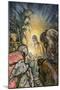 Three Kings Worshipping Infant Jesus in Bethleham-null-Mounted Giclee Print