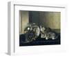 Three Kittens Watching Goldfish-Horatio Henry Couldery-Framed Giclee Print