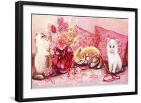 Three Kittens-Judy Mastrangelo-Framed Giclee Print