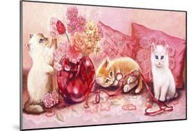 Three Kittens-Judy Mastrangelo-Mounted Giclee Print