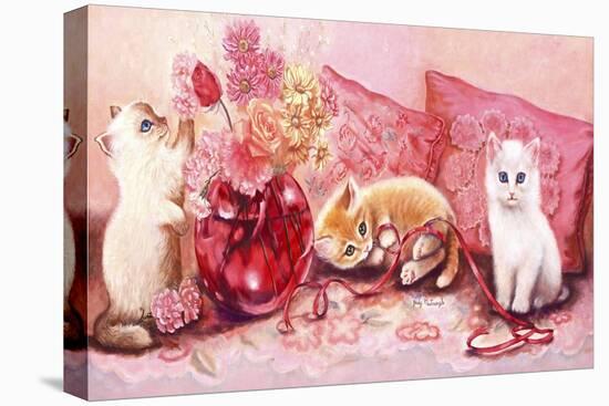 Three Kittens-Judy Mastrangelo-Stretched Canvas