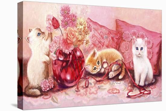 Three Kittens-Judy Mastrangelo-Stretched Canvas