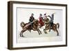 Three Knights at a Tournament, History of the Development and Customs of Chivalry, c.1842-Friedrich Martin Von Reibisch-Framed Giclee Print