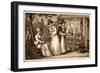 Three Ladies Gardening by the Potting Shed C.1820s-null-Framed Giclee Print