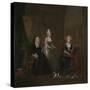 Three Ladies in a Grand Interior (‘The Broken Fan’), possibly Catherine Darnley-William Hogarth-Stretched Canvas