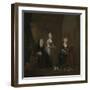 Three Ladies in a Grand Interior (‘The Broken Fan’), possibly Catherine Darnley-William Hogarth-Framed Giclee Print