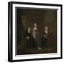 Three Ladies in a Grand Interior (‘The Broken Fan’), possibly Catherine Darnley-William Hogarth-Framed Giclee Print