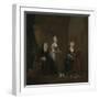 Three Ladies in a Grand Interior (‘The Broken Fan’), possibly Catherine Darnley-William Hogarth-Framed Giclee Print
