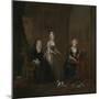 Three Ladies in a Grand Interior (‘The Broken Fan’), possibly Catherine Darnley-William Hogarth-Mounted Giclee Print