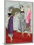 Three Ladies in Evening Dresses by Paul Poiret and Beer-null-Mounted Art Print