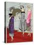 Three Ladies in Evening Dresses by Paul Poiret and Beer-null-Stretched Canvas