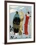 Three Ladies in Outfits by Molyneux and Doucet-null-Framed Art Print