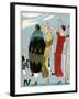 Three Ladies in Outfits by Molyneux and Doucet-null-Framed Art Print