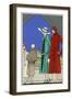 Three Ladies in Outfits by Molyneux and Martial Et Armand-null-Framed Art Print