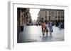 Three Ladies Walking in Spanish Street-Felipe Rodriguez-Framed Photographic Print