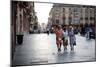 Three Ladies Walking in Spanish Street-Felipe Rodriguez-Mounted Photographic Print