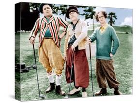 THREE LITTLE BEERS, from left: Curly Howard, Moe Howard, Larry Fine [the Three Stooges], 1935-null-Stretched Canvas