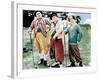 THREE LITTLE BEERS, from left: Curly Howard, Moe Howard, Larry Fine [the Three Stooges], 1935-null-Framed Photo