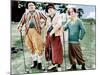 THREE LITTLE BEERS, from left: Curly Howard, Moe Howard, Larry Fine [the Three Stooges], 1935-null-Mounted Photo